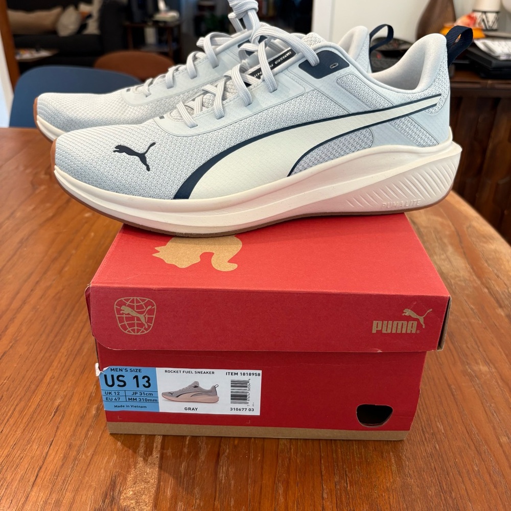 BNIB!  Men’s grey Puma Rocket Fuel sneaker.  Size 13